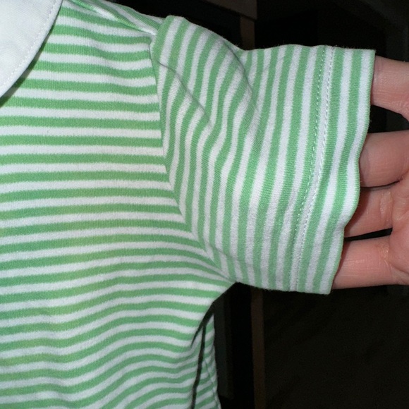 Little English Polo Romper shortall peterpan collar striped baby boy preppy tbbc - Picture 6 of 8